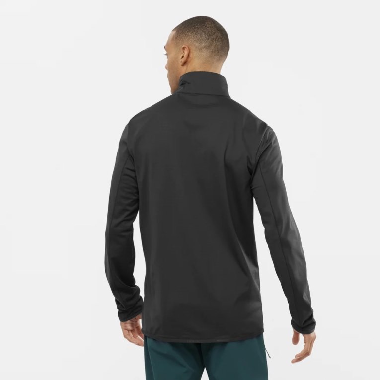 Black Salomon Essential Lightwarm Full Zip Men's Jackets | IE UR5917